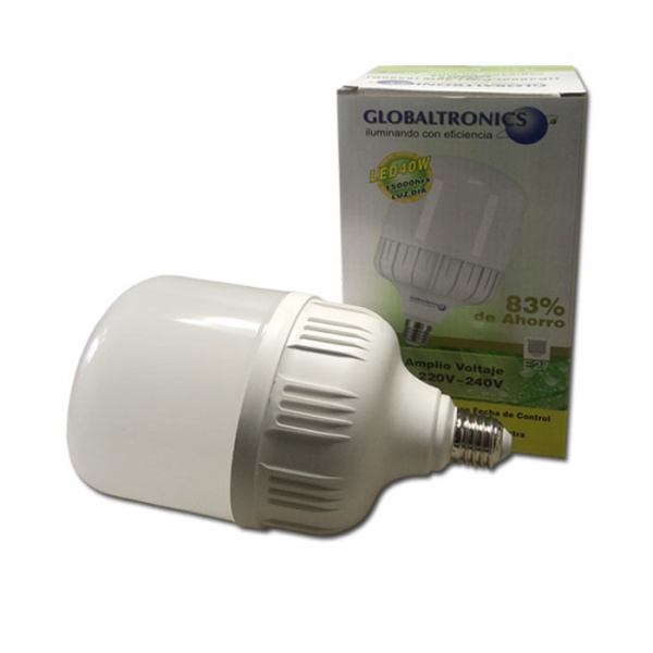 Ampolleta led alta potencia 40W E27 luz blanca 4000lm 220° 15000hr Globaltronics
