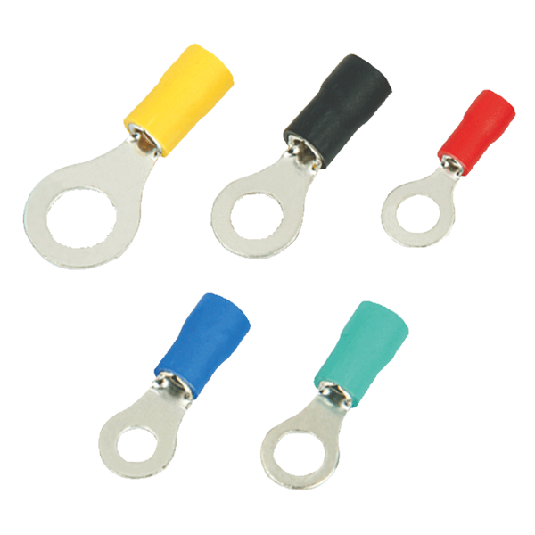 Terminal de argolla 12~10AWG d=4,3mm amarillo Globaltronics